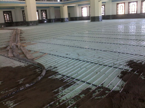 Saray Keresteciler Cami İnşaatı 2500 M2 Hazır Şap İşi Uygulaması